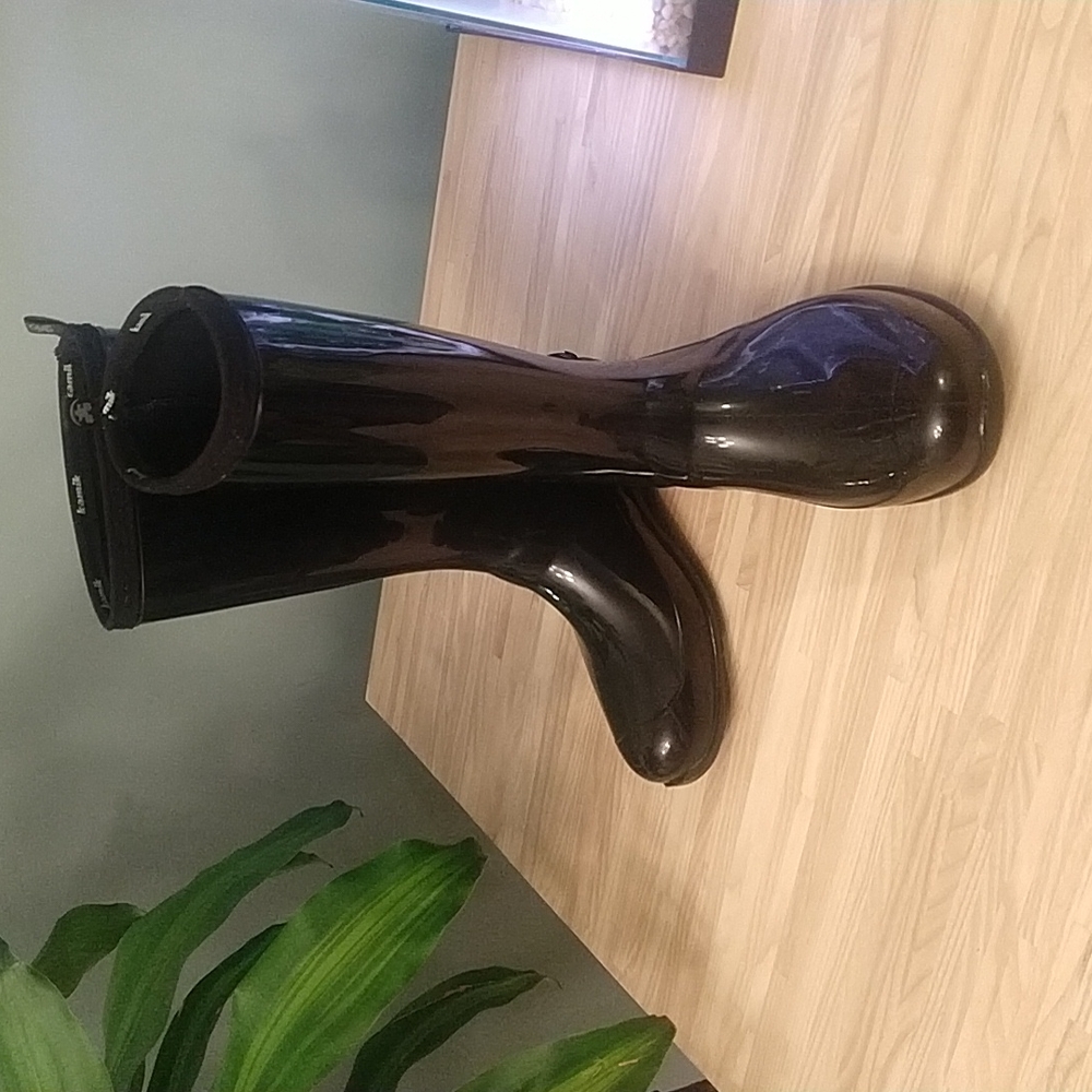 Kamik Heidi Rain Rubber Boots, Black, women size 7